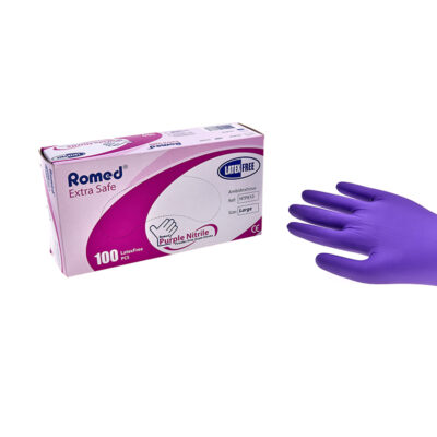 Nitrile onderzoekshandschoenen Paars - maat L