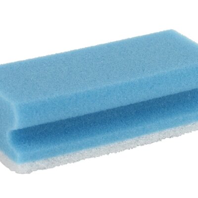 Schuurspons met greep Blauw/Wit