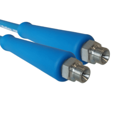 HD-slang blauw 3/8" - 2SN - 50m - 2x 3/8"bu - 2x KBS - 400 Bar